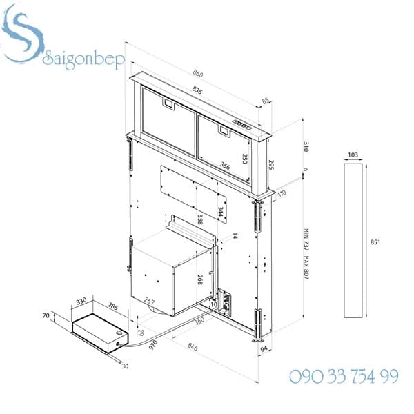 Máy hút mùi Brandt AD1390X