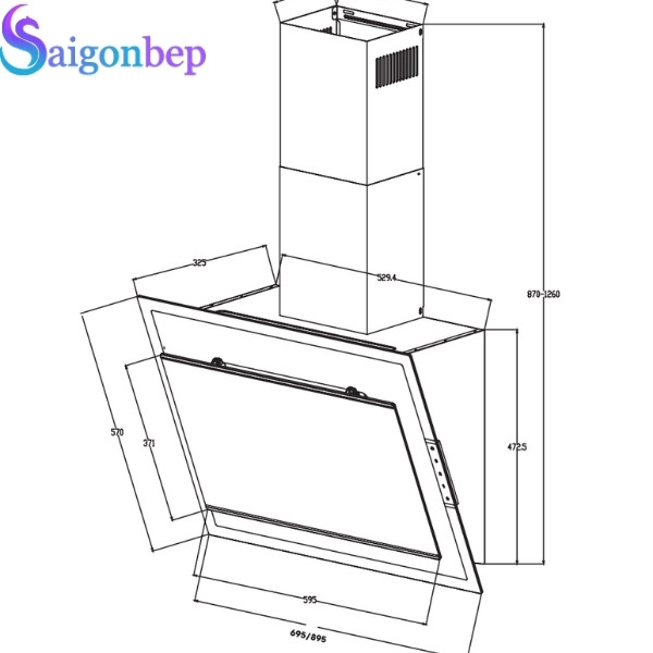 Máy hút mùi Canzy CZ-399T Glass