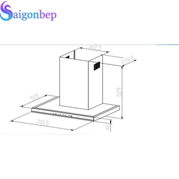 Máy hút mùi Chữ T Canzy CZ-TS700SS/TS900SS