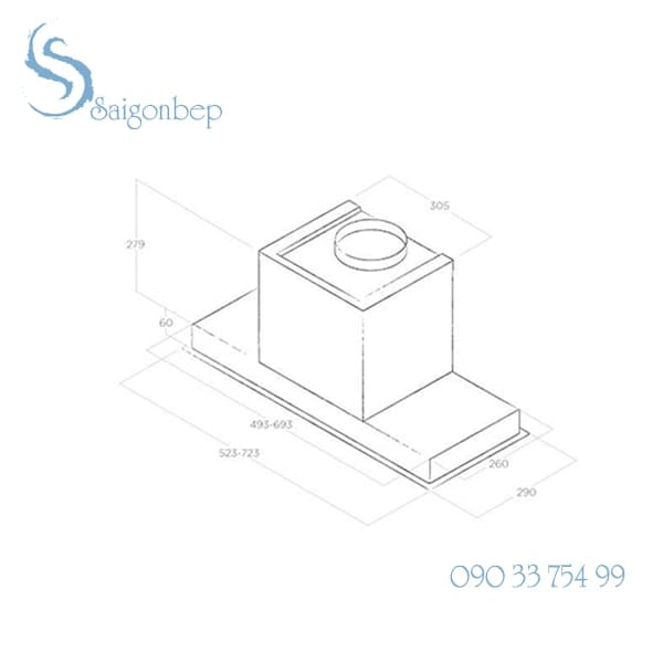 Máy hút mùi ELICA HIDDEN IX 60/90