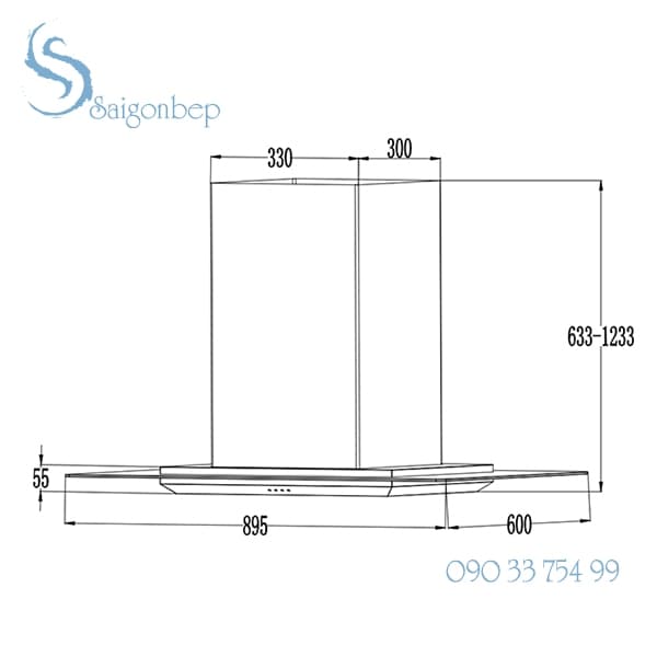 Máy hút mùi  EUROSUN EH-90IL95