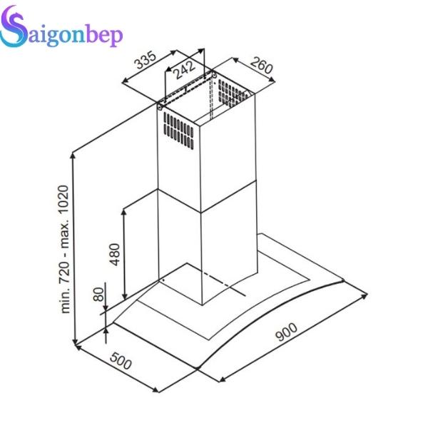 Máy hút mùi Fagor 9CFV-72XA