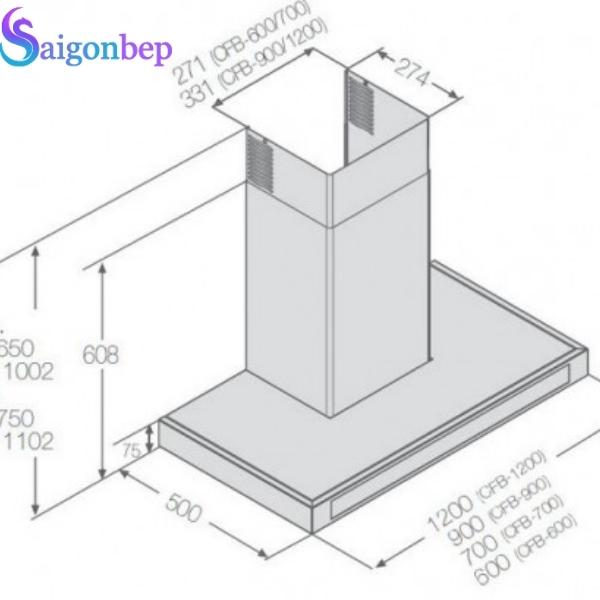 Máy hút mùi Fagor CFB-1200AX