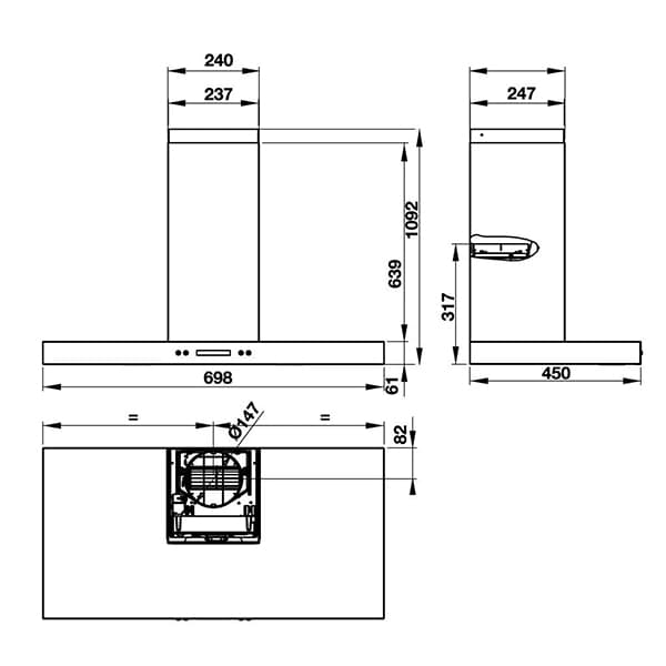 Máy hút mùi gắn tường Hafele HH-WI70C
