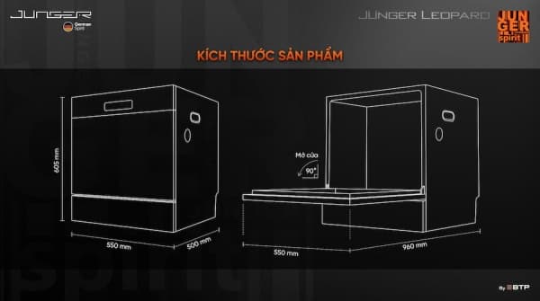 Máy rửa chén Junger DWJ-100
