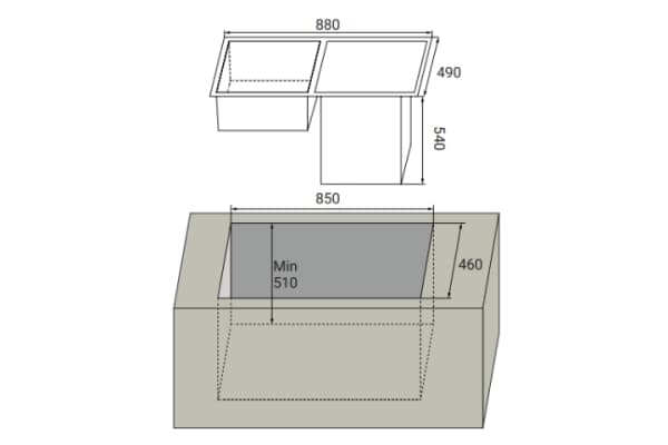 Máy rửa chén kết hợp bồn KAFF KF-SWM6