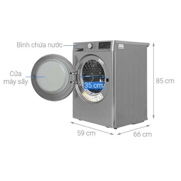 Máy sấy bơm nhiệt LG 10.5 kg DVHP50P