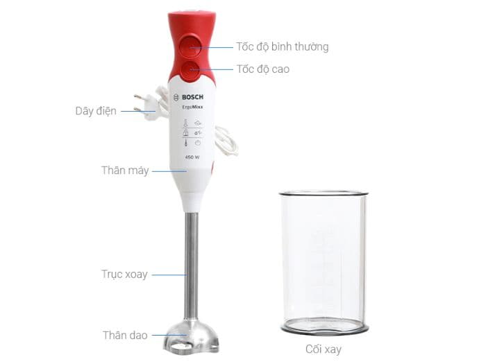 Máy xay cầm tay đa năng Bosch MSM64110