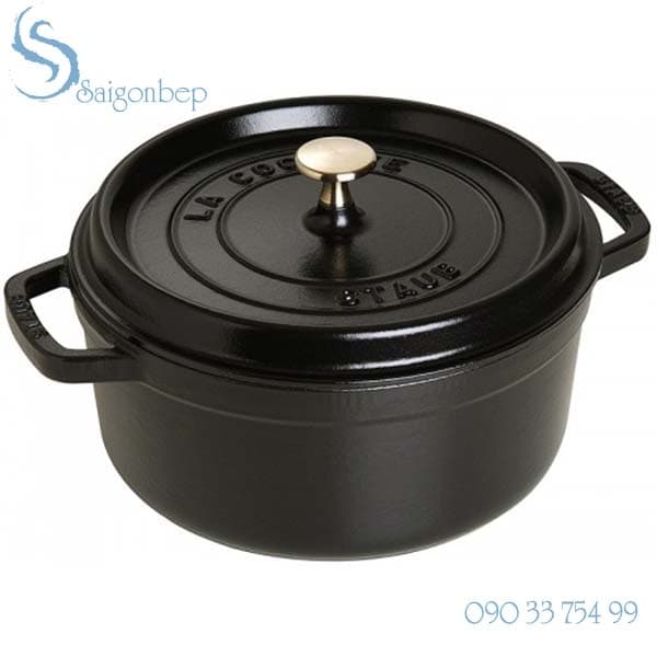 Nồi gang Staub Black Round 16 - 1101625