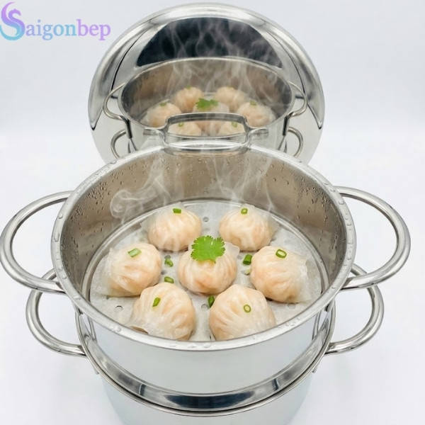 Nồi Hấp WMF Mini Sortiment 16cm (1.5L) Inox Đáy Từ Tiện Lợi, Gọn Nhẹ