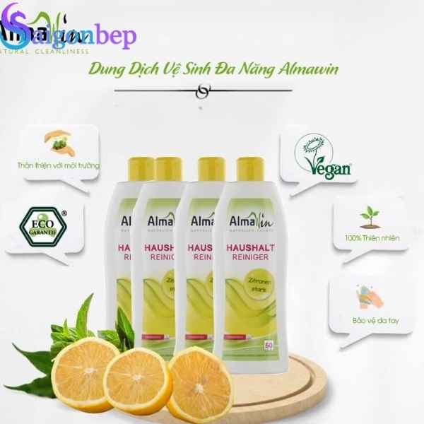 Nước tẩy đa năng Almawin hữu cơ hương chanh 500ml