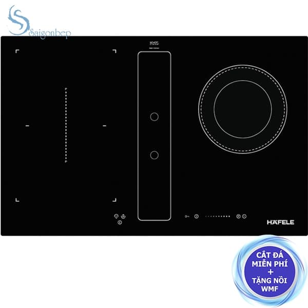 Bếp điện từ 3 vùng nấu kết hợp hút mùi Hafele HC-IHH80A 539.66.698