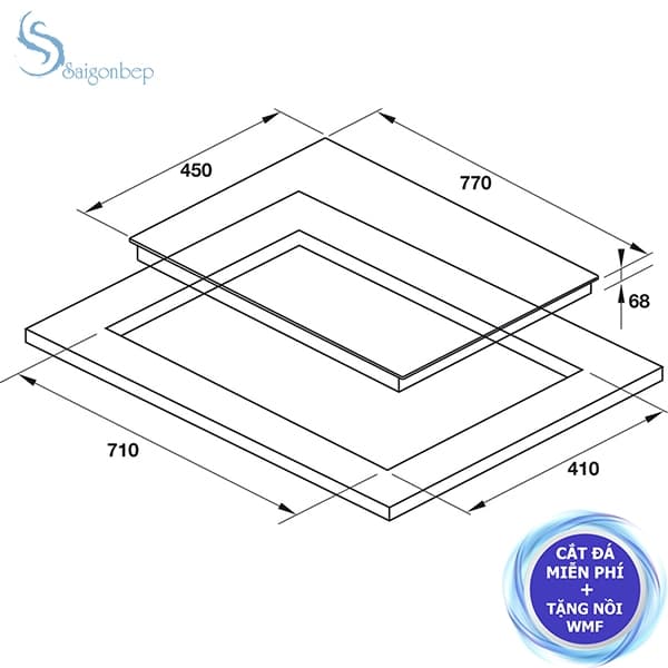 Bếp điện từ 3 vùng nấu Hafele HC-M773D 536.61.705