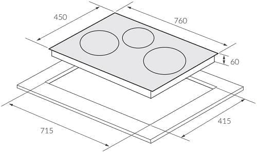 Bếp từ 3 lò EUROSUN EU-T881G