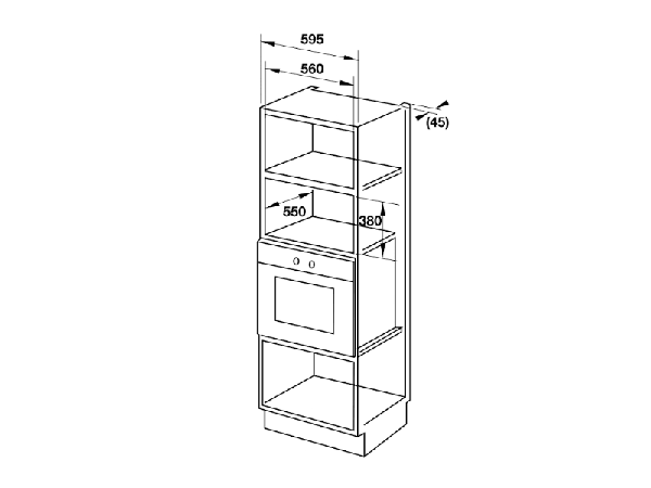 Lò vi sóng kết hợp nướng âm tủ HM-B38C 538.01.111
