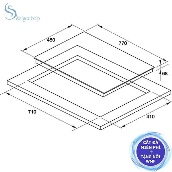 Bếp điện từ 2 vùng nấu Hafele HC-M772D 536.61.695