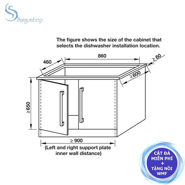 Bếp điện từ 3 vùng nấu kết hợp hút mùi Hafele HC-IHH80A 539.66.698