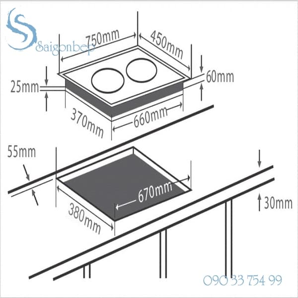 Bếp điện từ Chefs EH-MIX333