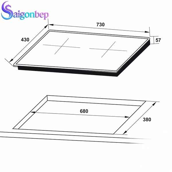 Bếp từ Hafele 2 vùng nấu HC-I3732A 536.61.736