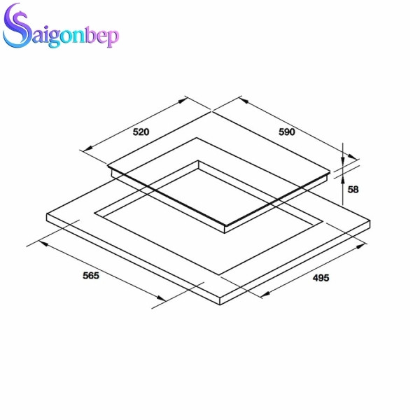 Bếp từ Hafele 3 vùng nấu HC-I603B 536.61.791