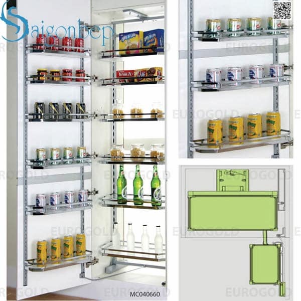 Tủ khô inox 6 tầng cánh mở Eurogold MC040645
