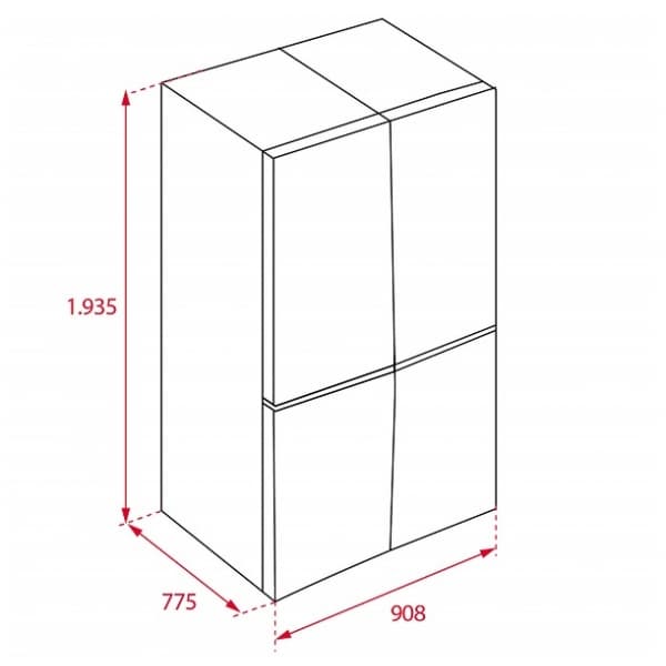 Tủ lạnh Side by Side 4 cánh đứng độc lập Teka RMF 77920 EU SS