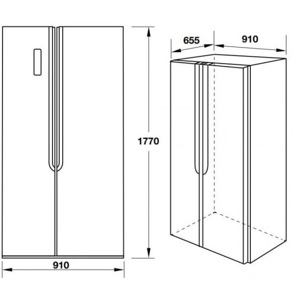 Tủ lạnh Side-by-side Hafele HF-SBSID 534.14.020
