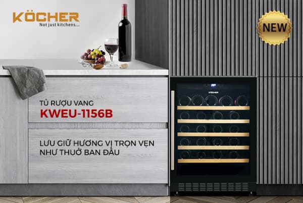 Tủ rượu vang âm tủ Kocher KWEU-1156B