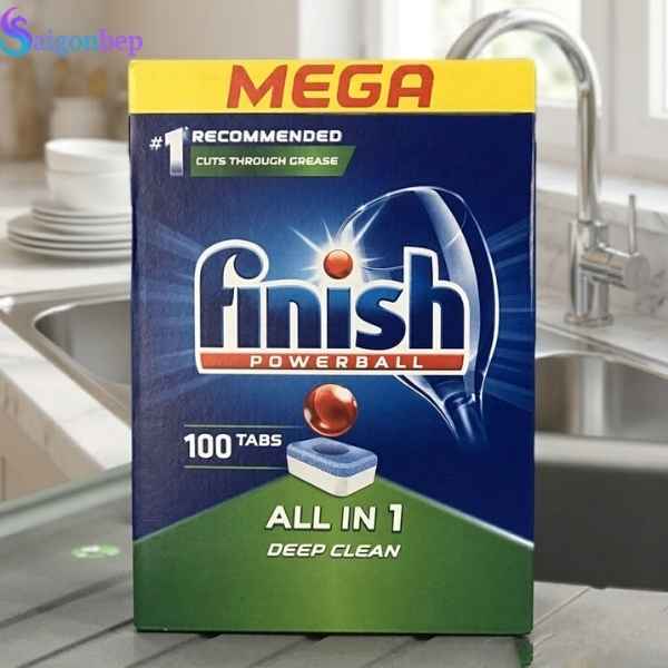 Viên rửa chén All in 1 Finish - 6 chức năng 100 viên
