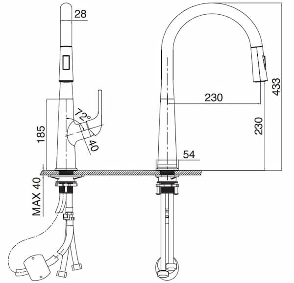 Vòi rửa bát Kluger KLF0002B