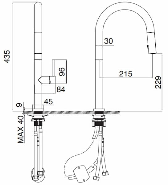 Vòi rửa bát Kluger KLF0010B
