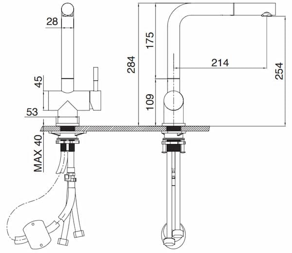 Vòi rửa bát Kluger KLF0013C