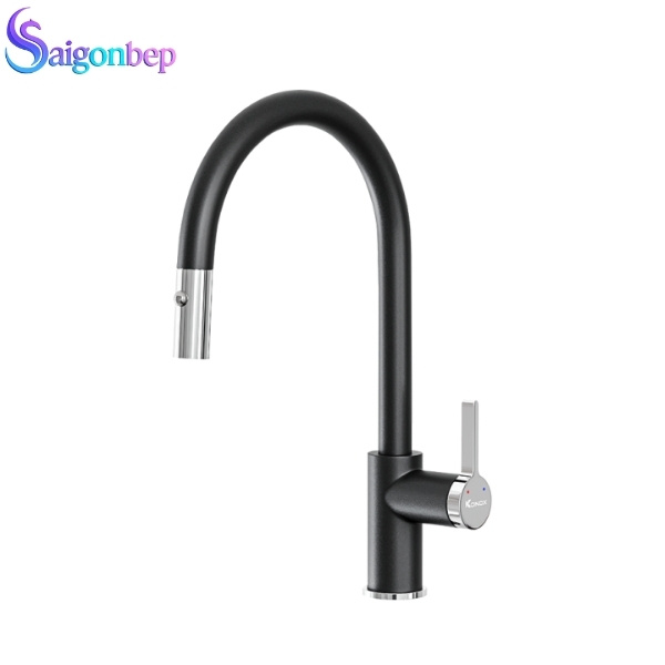 Vòi rửa bát Konox dây rút Alto Black