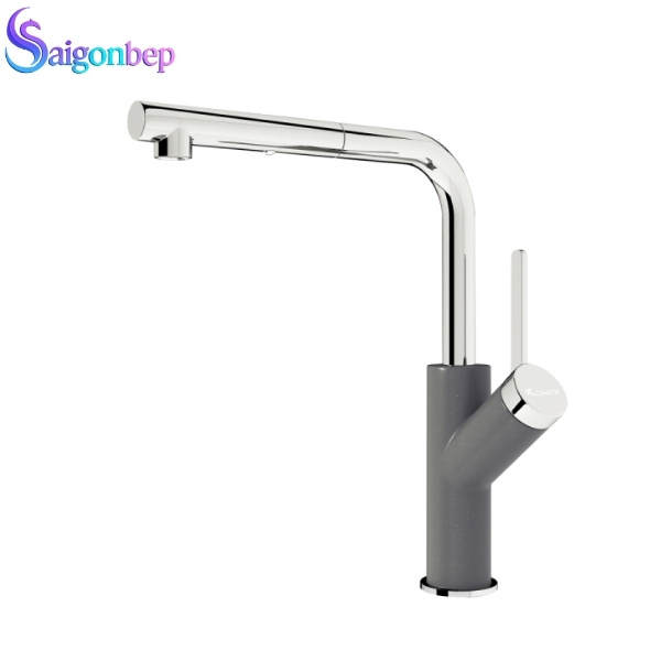 Vòi rửa bát Konox dây rút Artan Grey