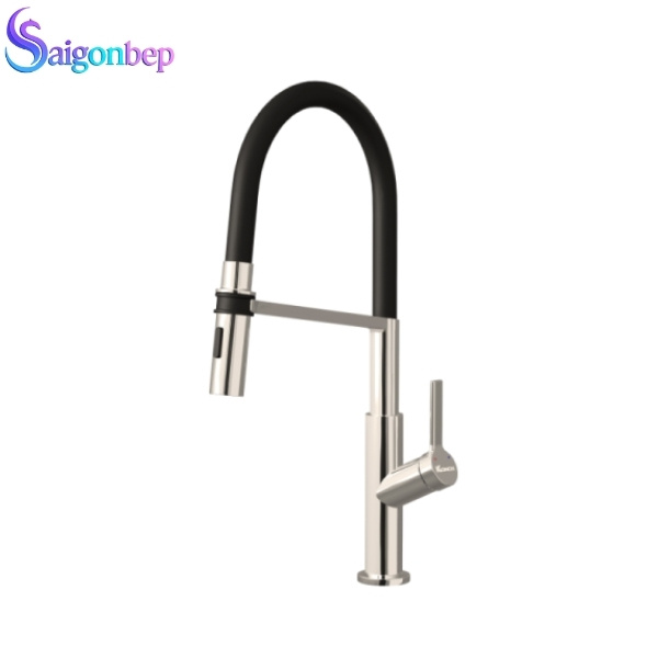 Vòi rửa bát Konox thân mềm Tema Nickel