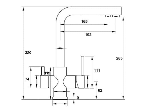 Vòi rửa chén Hafele HT19-CH2F285 570.51.050