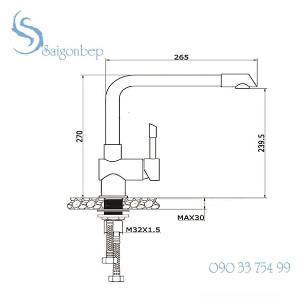 Vòi rửa chén Konox KN1205