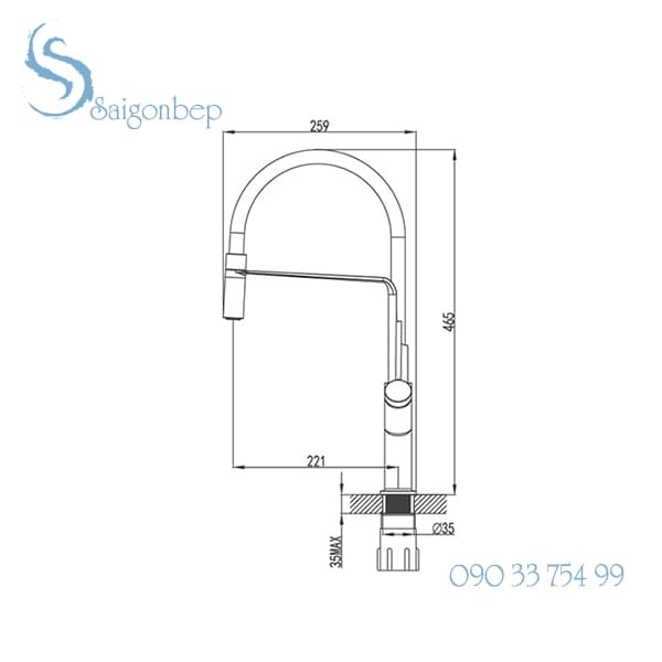 Vòi rửa chén Malloca K081C