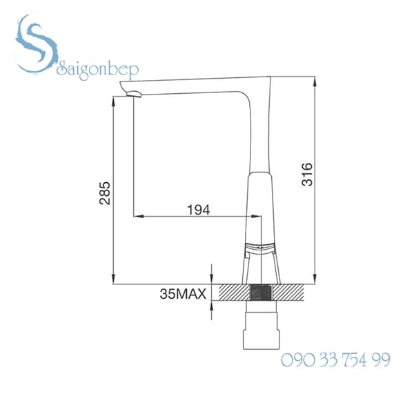 Vòi rửa chén Malloca K292C