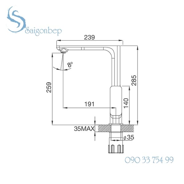 Vòi rửa chén Malloca K298C