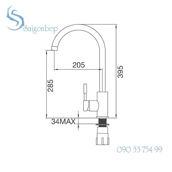 Vòi rửa chén Malloca K569-SN