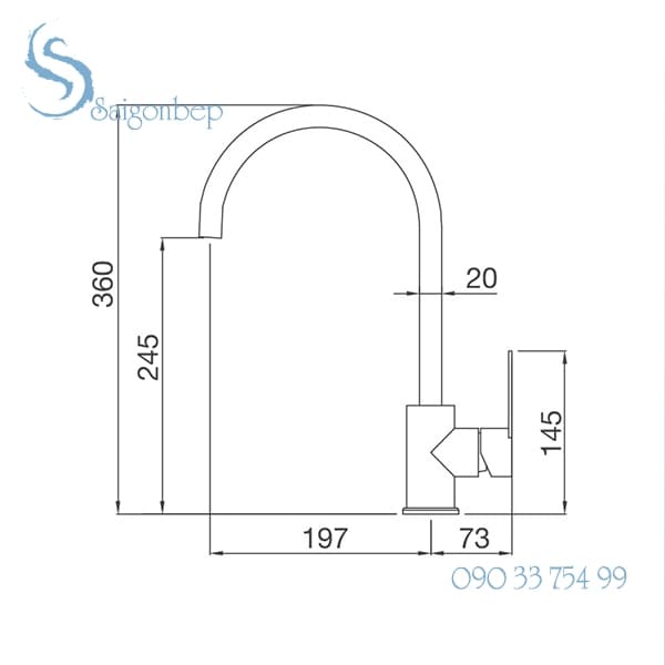 Vòi rửa chén Malloca MF-043