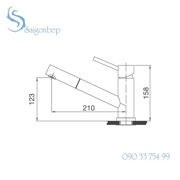 Vòi rửa chén rút dây Malloca K110-S