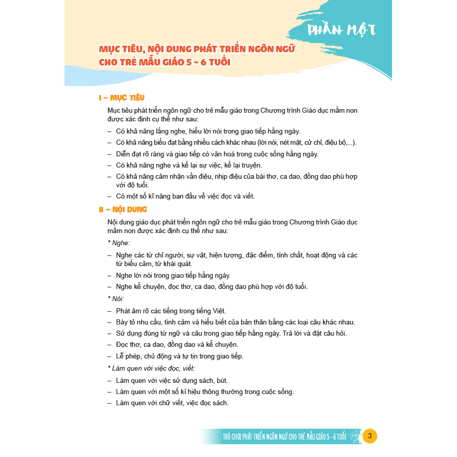 Trò chơi phát triển ngôn ngữ cho trẻ mẫu giáo 5 - 6 tuổi