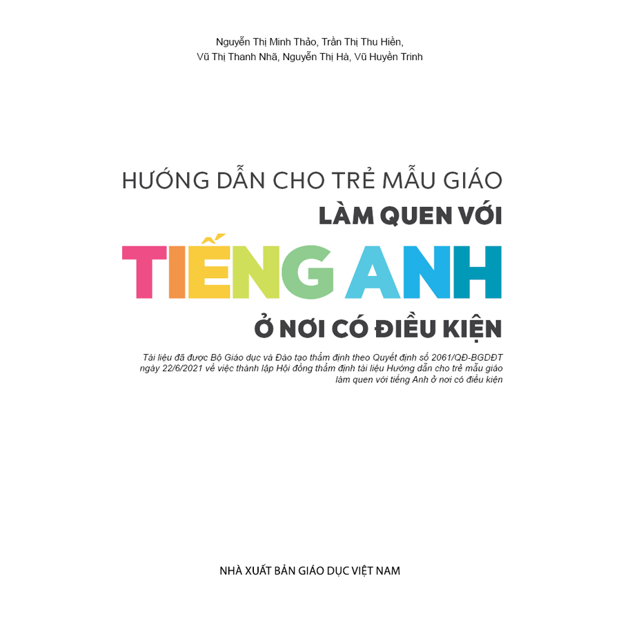 Hướng dẫn cho trẻ mẫu giáo làm quen với tiếng Anh ở nơi có điều kiện