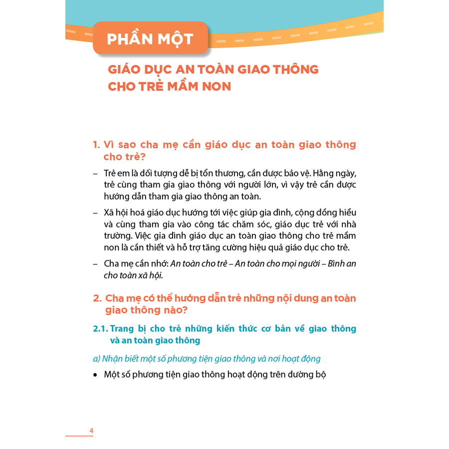 Hướng dẫn cha mẹ giáo dục an toàn giao thông cho trẻ mầm non