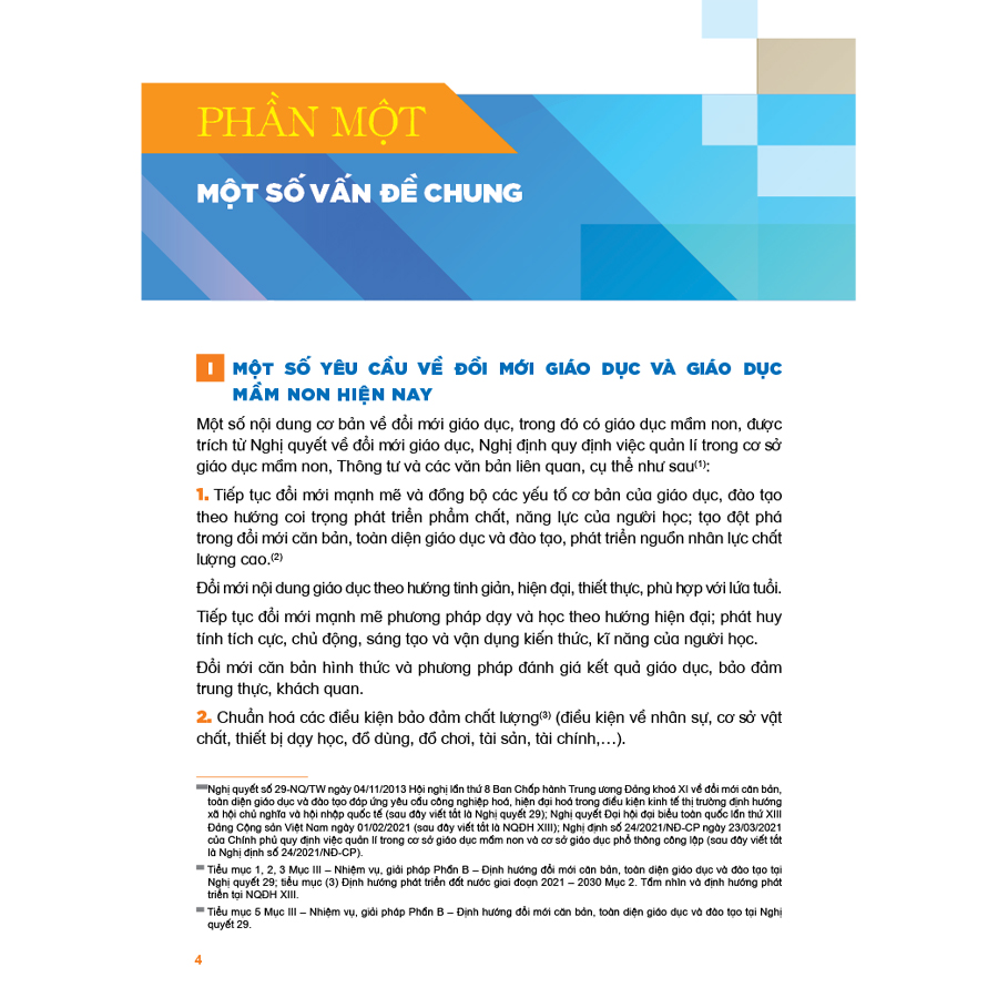 Cẩm nang hướng dẫn công tác quản lí trong cơ sở giáo dục mầm non đáp ứng yêu cầu đổi mới giáo dục