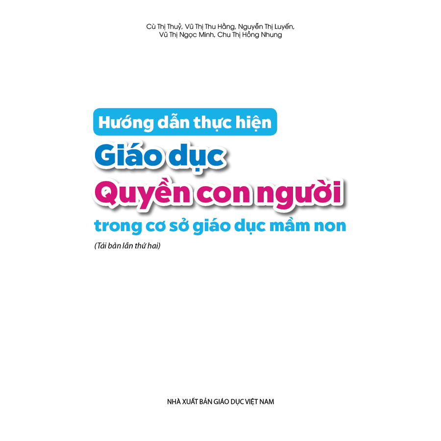 Hướng dẫn thực hiện giáo dục quyền con người trong cơ sở giáo dục mầm non