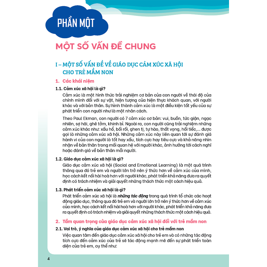 Hướng dẫn tổ chức các hoạt động giáo dục cảm xúc xã hội cho trẻ mầm non theo Chương trình Giáo dục mầm non (Dành cho cán bộ quản lí và giáo viên mầm non)