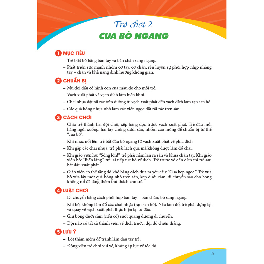 Tổ chức các trò chơi phát triển vận động cho trẻ mẫu giáo 3 - 4 tuổi trong cơ sở GDMN (Theo định hướng Chương trình Giáo dục mầm non mới)